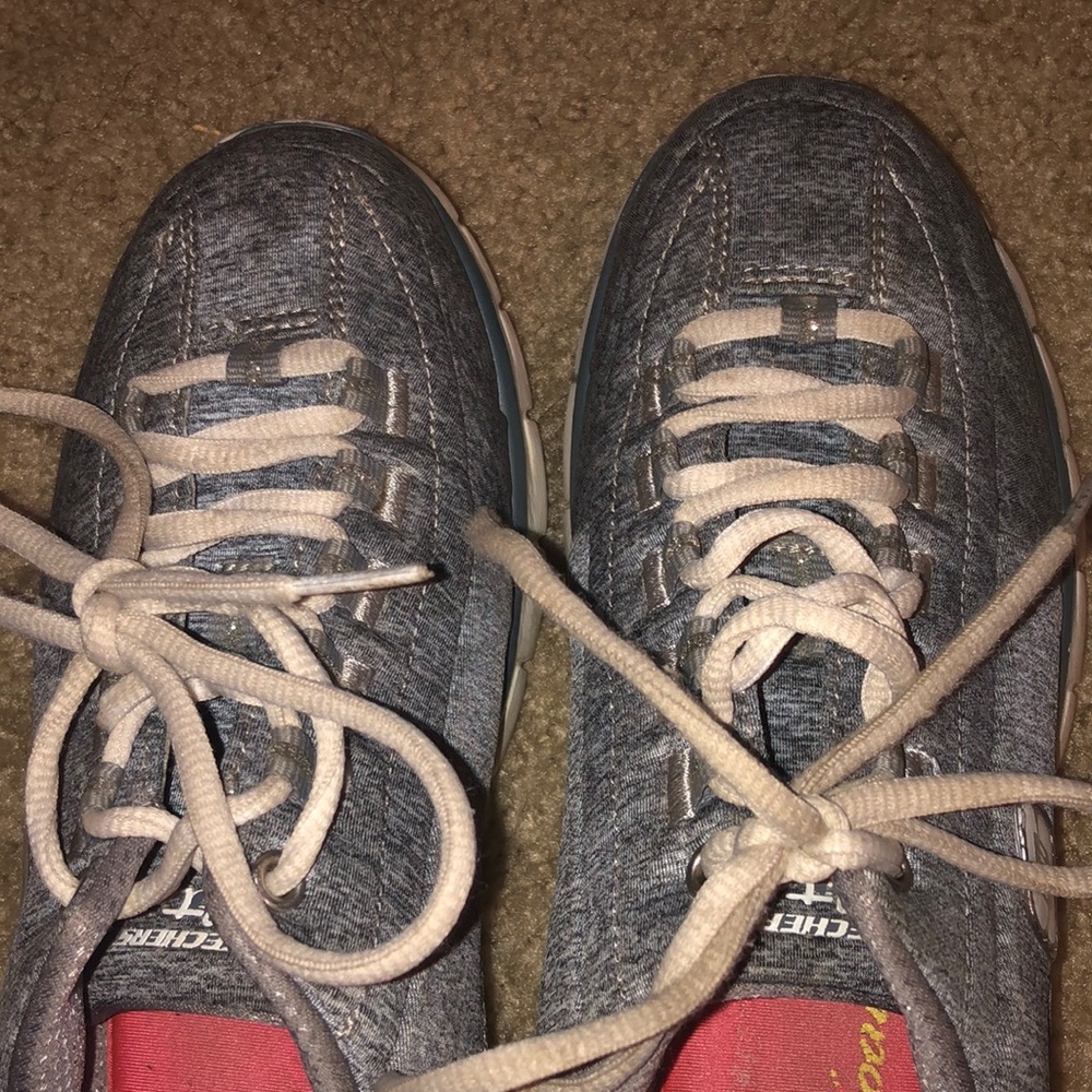 Gray Sketchers With Memory Foam - image 5